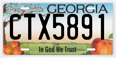 GA license plate CTX5891