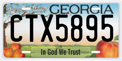 GA license plate CTX5895