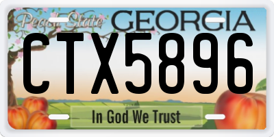 GA license plate CTX5896