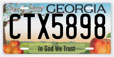 GA license plate CTX5898