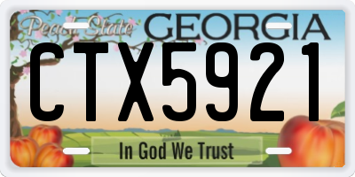 GA license plate CTX5921