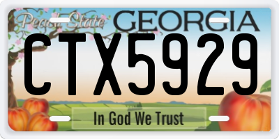 GA license plate CTX5929