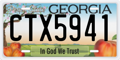 GA license plate CTX5941