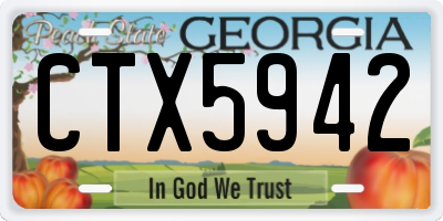 GA license plate CTX5942