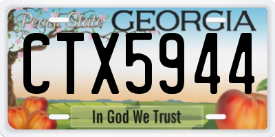 GA license plate CTX5944
