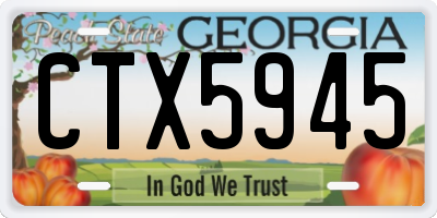 GA license plate CTX5945