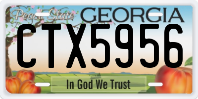 GA license plate CTX5956