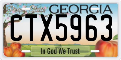 GA license plate CTX5963
