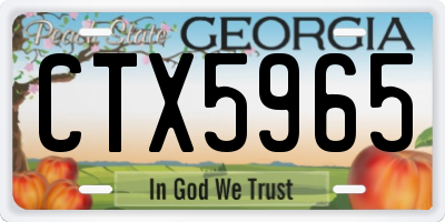 GA license plate CTX5965