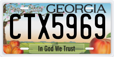 GA license plate CTX5969