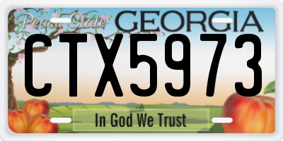 GA license plate CTX5973