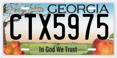 GA license plate CTX5975