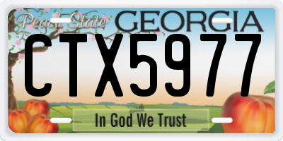 GA license plate CTX5977