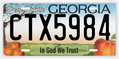 GA license plate CTX5984
