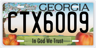GA license plate CTX6009