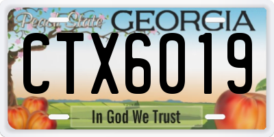 GA license plate CTX6019
