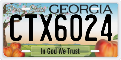 GA license plate CTX6024