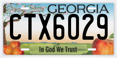 GA license plate CTX6029