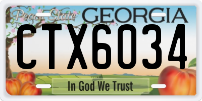 GA license plate CTX6034