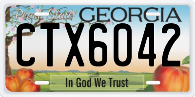 GA license plate CTX6042