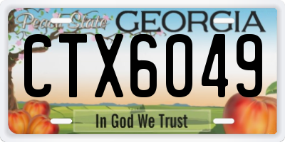 GA license plate CTX6049