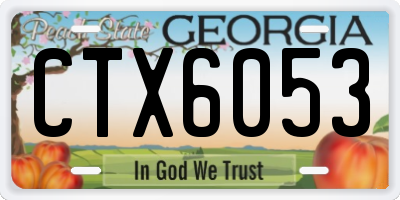 GA license plate CTX6053