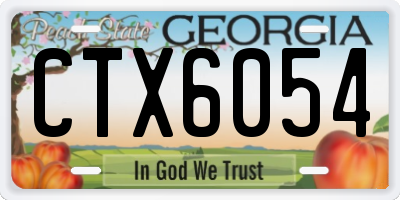 GA license plate CTX6054