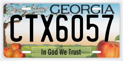 GA license plate CTX6057