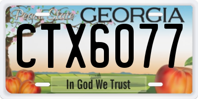 GA license plate CTX6077