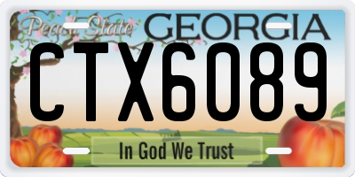 GA license plate CTX6089
