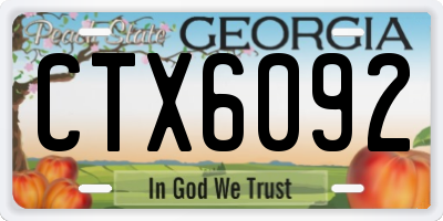 GA license plate CTX6092