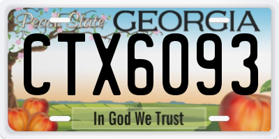 GA license plate CTX6093