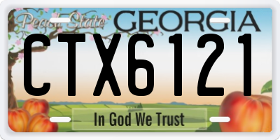 GA license plate CTX6121