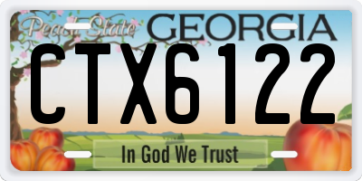 GA license plate CTX6122