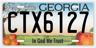 GA license plate CTX6127