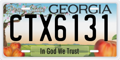 GA license plate CTX6131