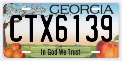 GA license plate CTX6139