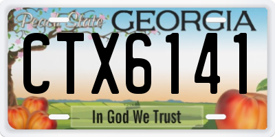 GA license plate CTX6141