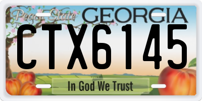 GA license plate CTX6145