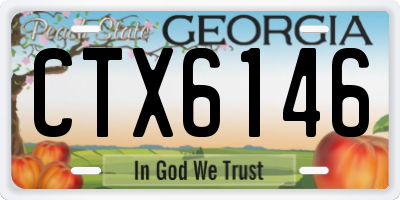 GA license plate CTX6146