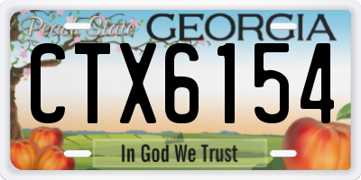 GA license plate CTX6154