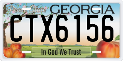 GA license plate CTX6156