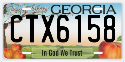 GA license plate CTX6158