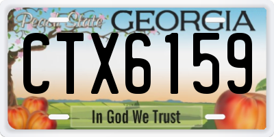 GA license plate CTX6159