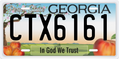 GA license plate CTX6161