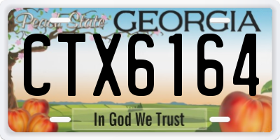 GA license plate CTX6164