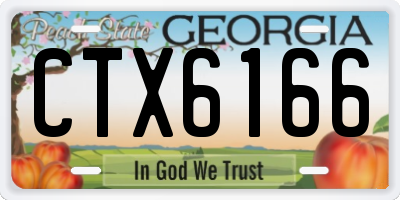 GA license plate CTX6166