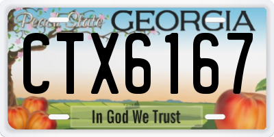 GA license plate CTX6167