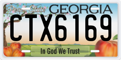 GA license plate CTX6169