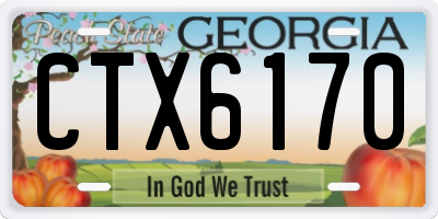 GA license plate CTX6170